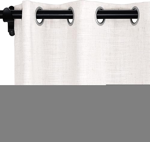 Miniatura 56 de Fcosie Cortinas 100% opacas de 84 pulgadas de largo, cortinas texturizadas de lino con aislamiento térmico, panel de cortina con ojales en la parte