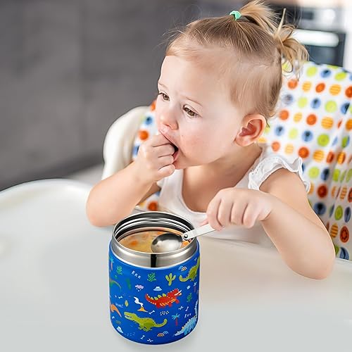 Miniatura 7 de Termo de sopa de 17 onzas para comida caliente para niños, tarro de comida aislado al vacío con cuchara de acero inoxidable, boca ancha, termo a