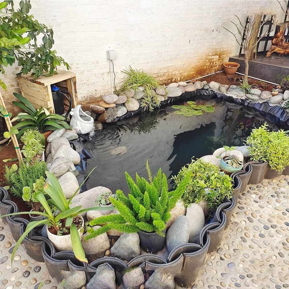 SOYDAN Revestimiento de Estanque, Lámina para Estanque de Peces Koi HDEP de Pulgada Resistente a Los Rayos UV de Fácil Corte, Lona Estanque para KOI o Peces y Paisajes Acuáticos(4.50x6.0m(15x20FT))