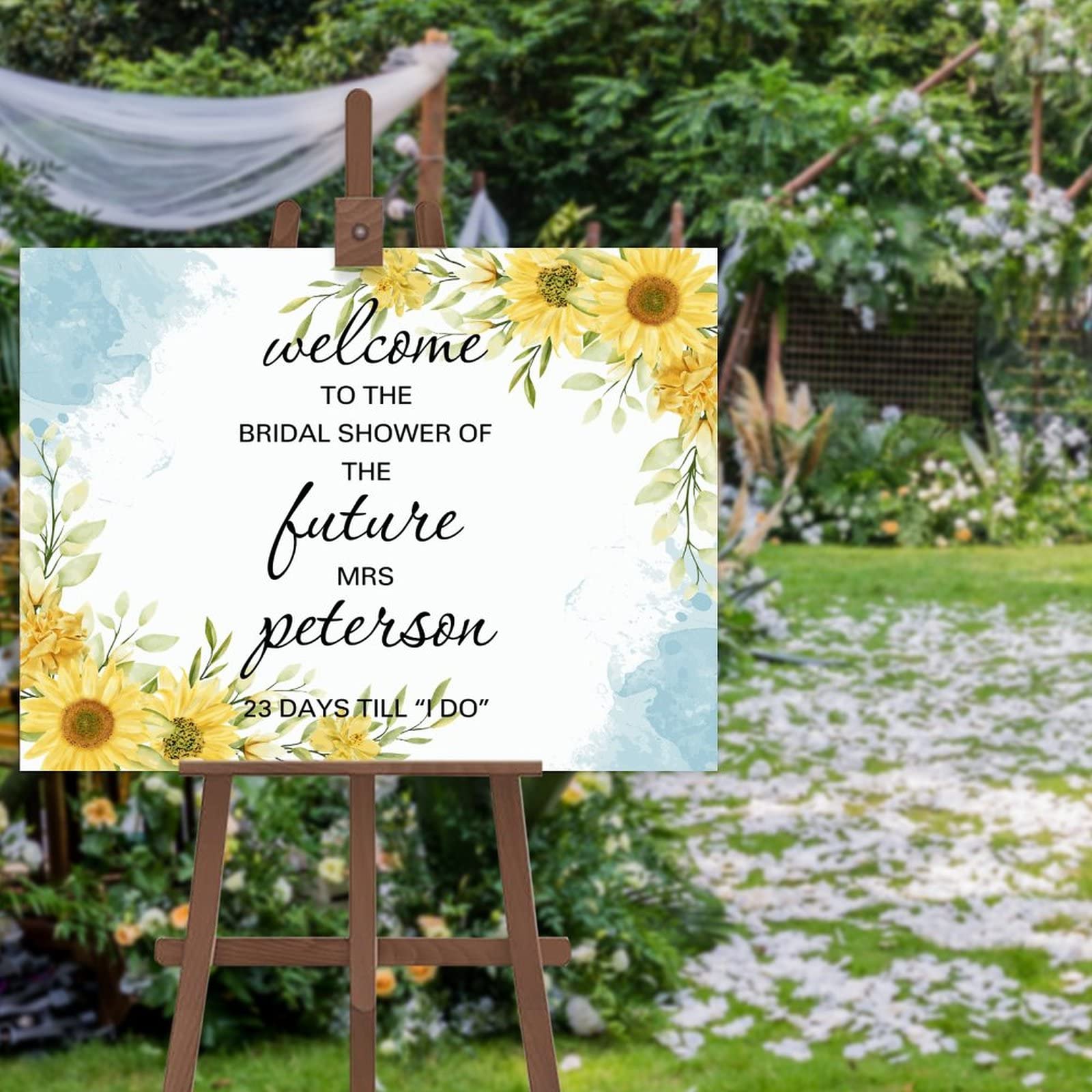 Panneau de bienvenue mariage personnalisé en bois rustique pour cérémonie