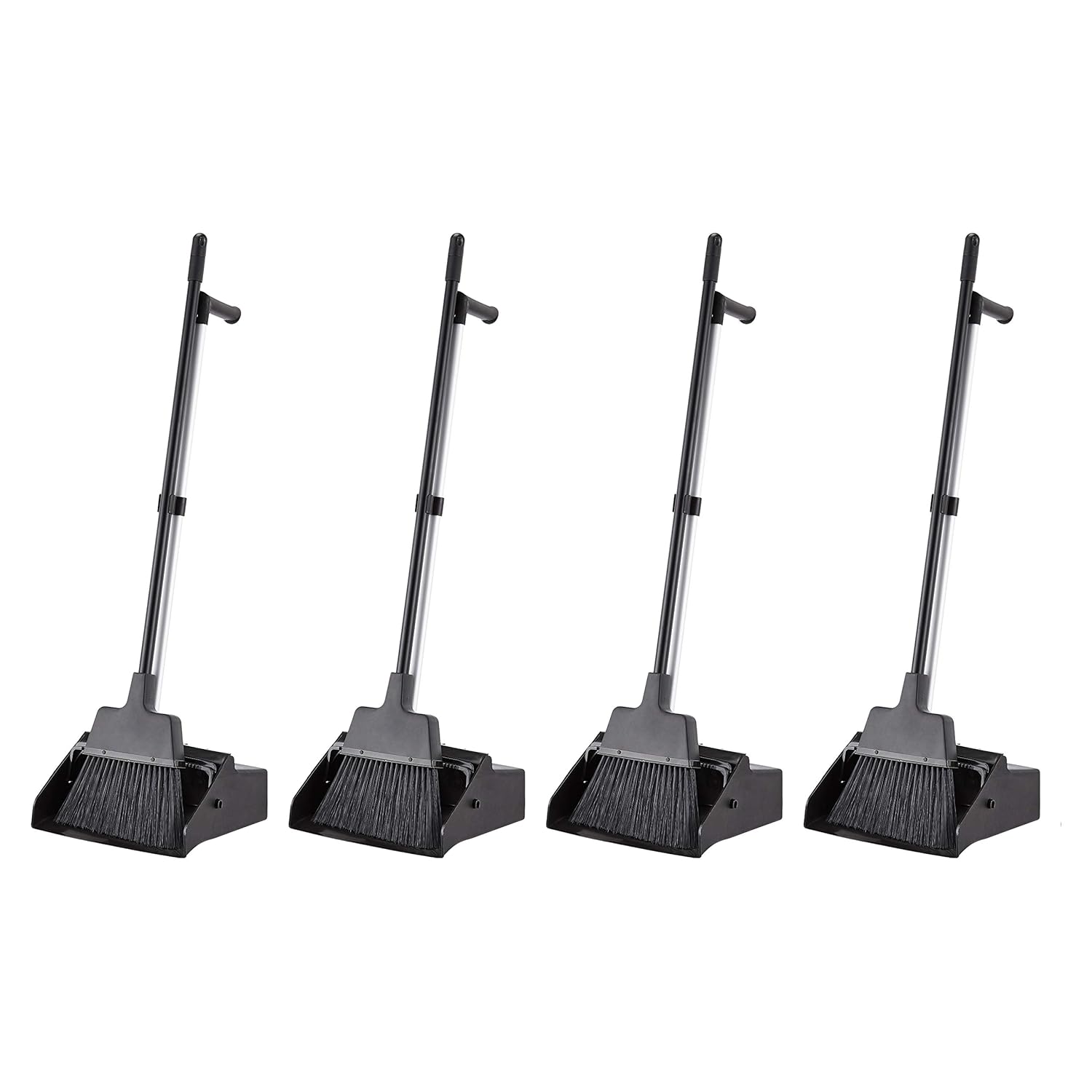 Lobby Dustpan with Broom set 4Pack, Black Health & Household