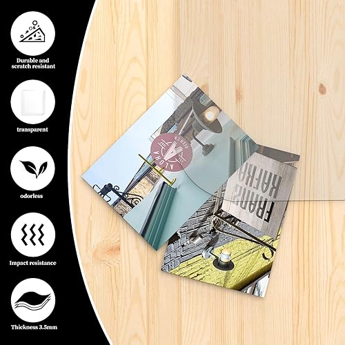 Miniatura 6 de KAISLE Tapete para silla de oficina para suelo de alfombra, tapete de plástico para silla rodante para suelos alfombrados, tapete para silla de