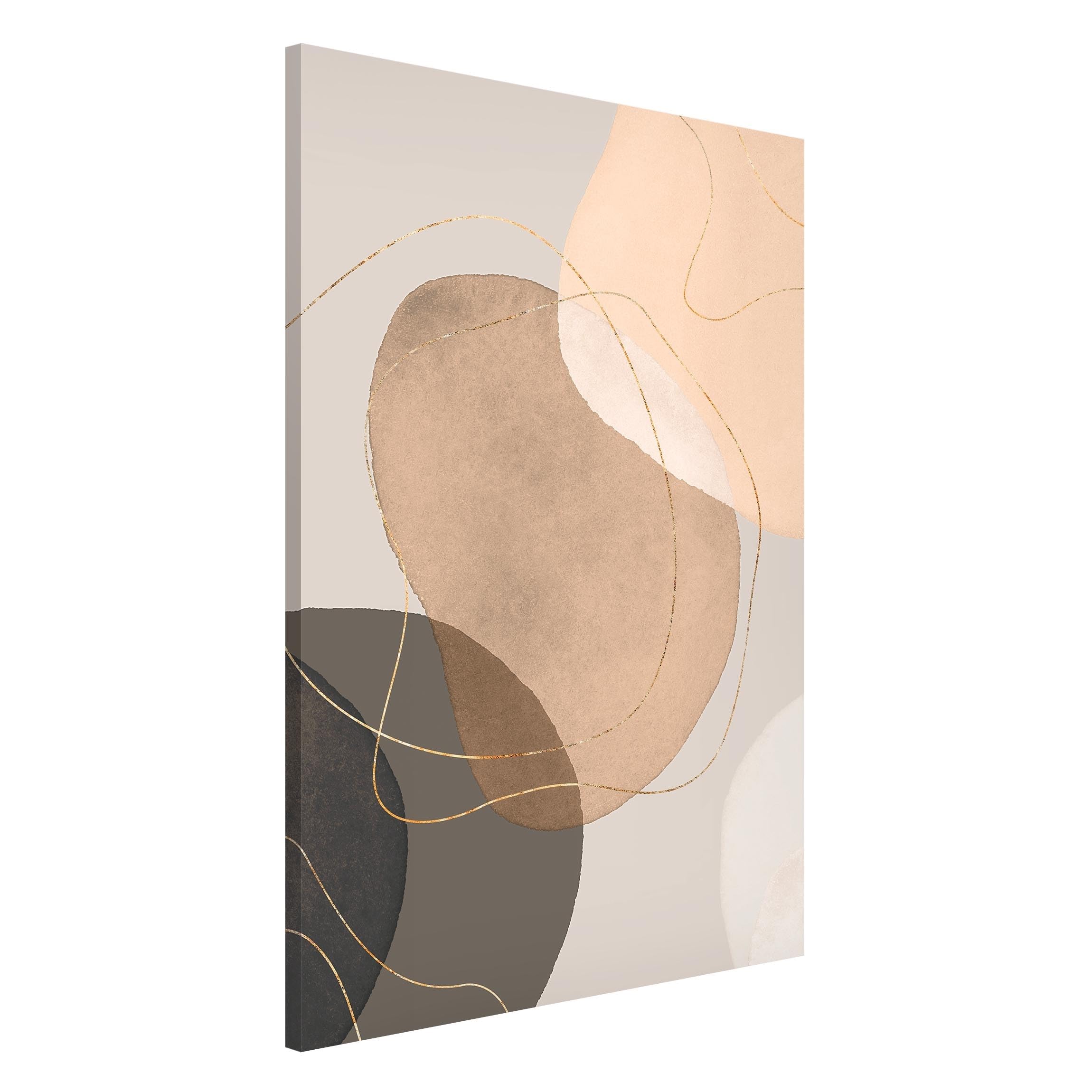 Magnettafel Pinnwand für Magnete Muster Magnetboard - Magnetwand Made in Germany - Kunstkopie Aquarell Notiztafel beige Küche Flur Büro Visionboard WBMT_6408 (60x90cm)