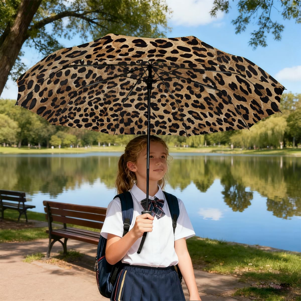 Windproof Travel Umbrella Compact Auto Open/Close Folding Umbrellas for Rain