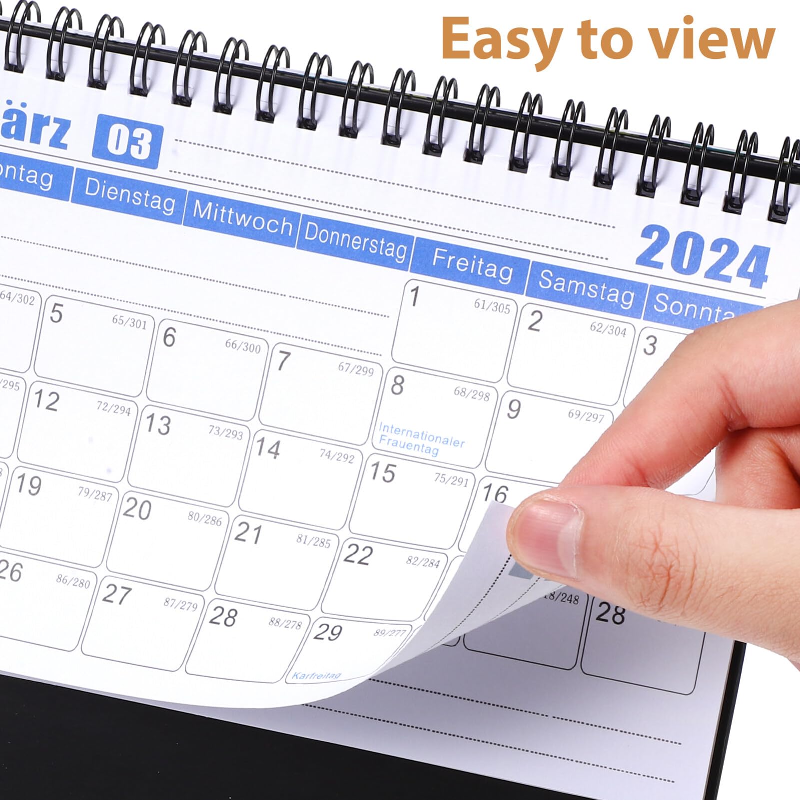 MAGICLULU 4pezzi Calendario da Tavolo Mensile Planner per Casa e Ufficio Decorativo e Organizzatore Spaziale per Scrivanie e Piccoli Ambienti