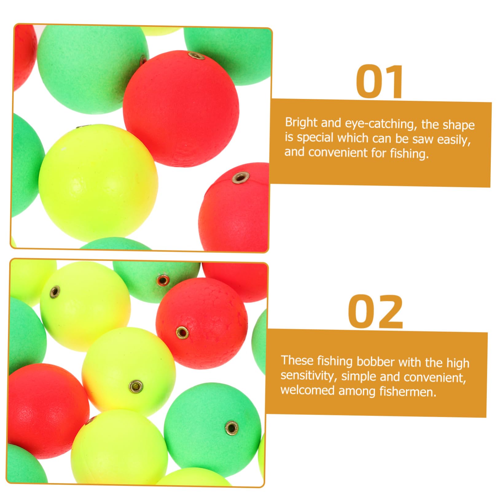 POPETPOP Lot De 4 Bouées De Pêche Flottantes en Mousse pour Ligne De Pêche Idéales pour La Pêche À La Mouche Et Les Montages Pompano 30 Pièces X 4