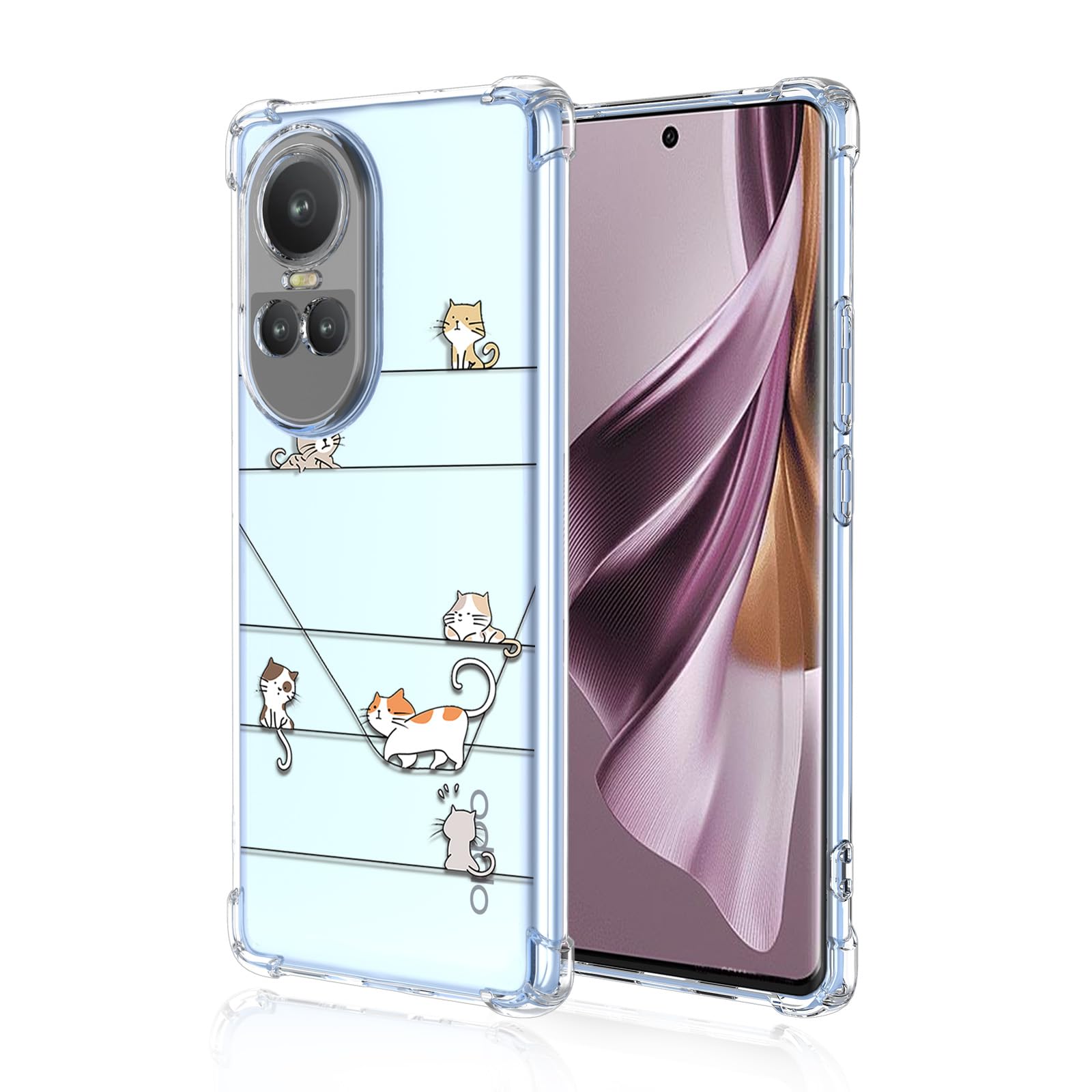 Asuwish Custodia per Oppo A57 4G/A57s/A77 4G, con pellicola protettiva
