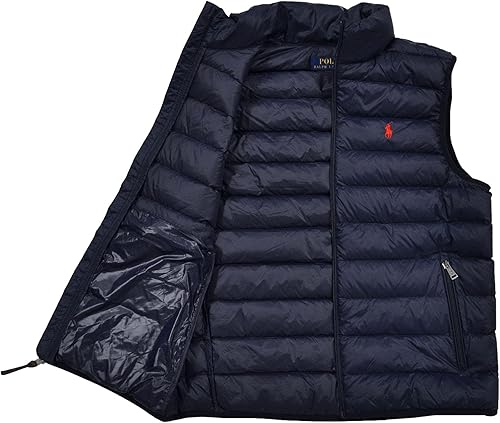 Vista 4 de Polo Ralph Lauren Chaleco activo con cremallera completa para hombre, marino