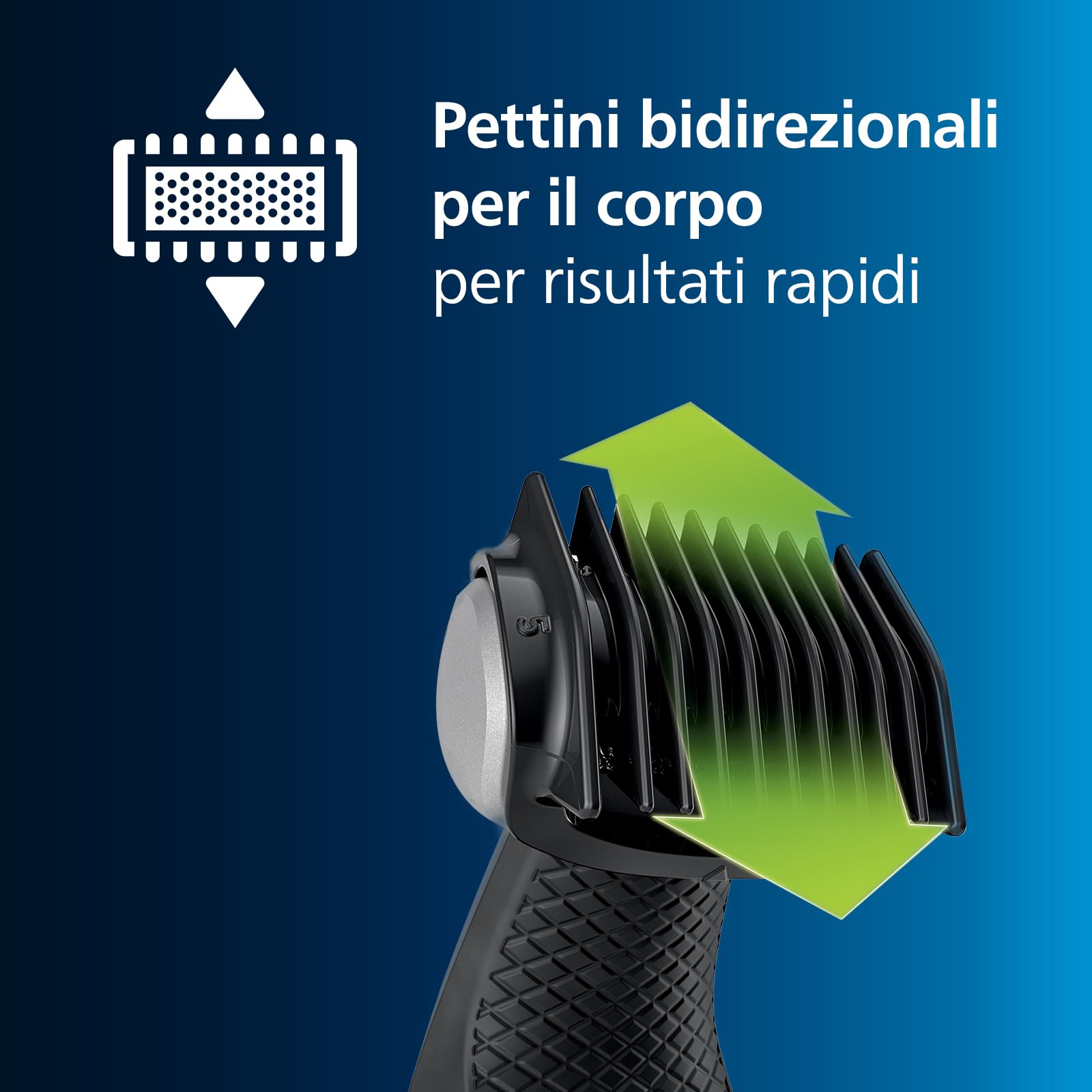Philips Bodygroom Series 3000 Rifinitore impermeabile per inguine e corpo, rasatura precisa e confortevole, routine di cura del corpo completa, 60 minuti di autonomia, modello BG3027/03