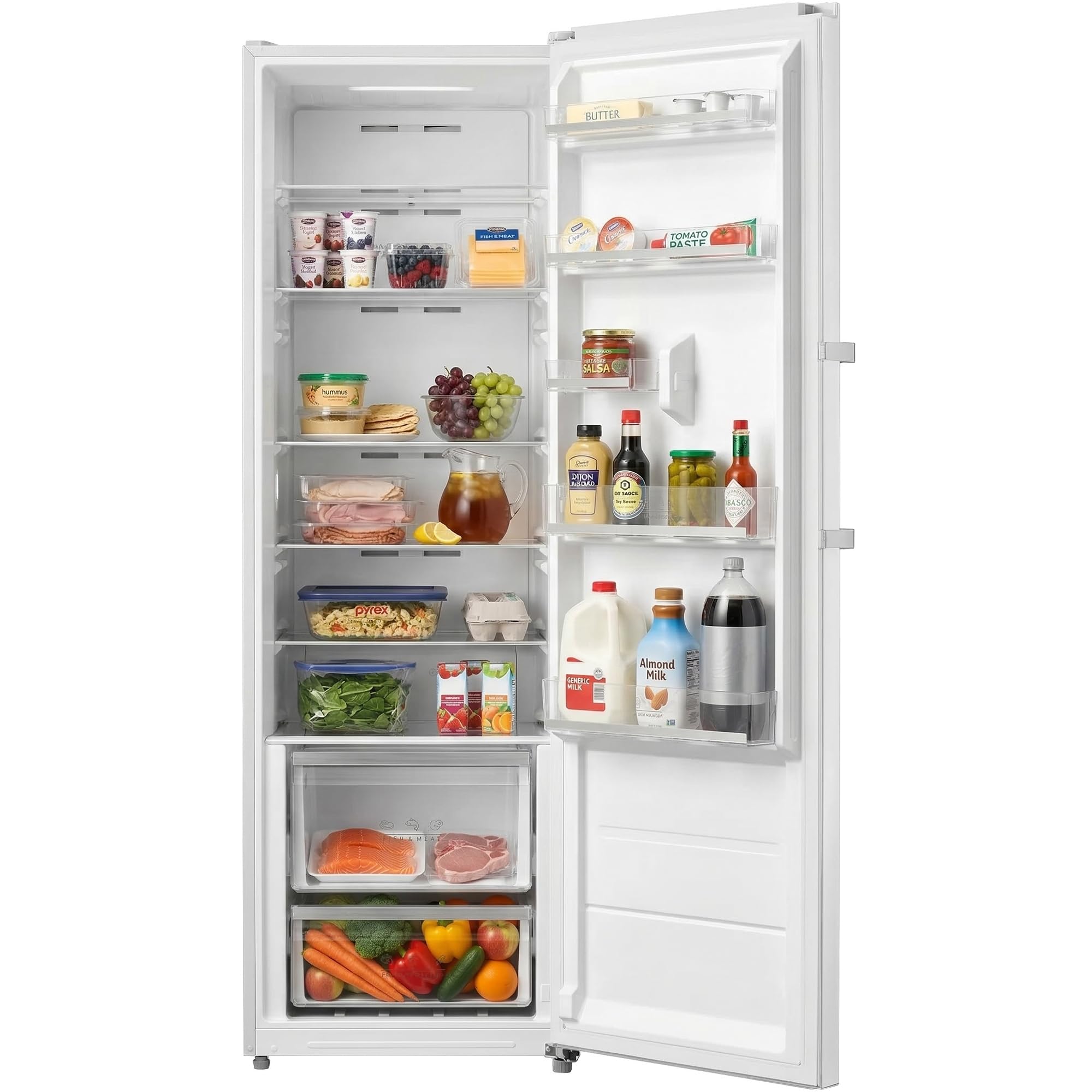 HF-M362NFXE++ Kühlschrank – 362 L Gesamtnutzinhalt, No Frost-Technologie, Energieeffizienzklasse E, LED-Innenbeleuchtung, Elektronische Steuerung, 5 Jahre Garantie