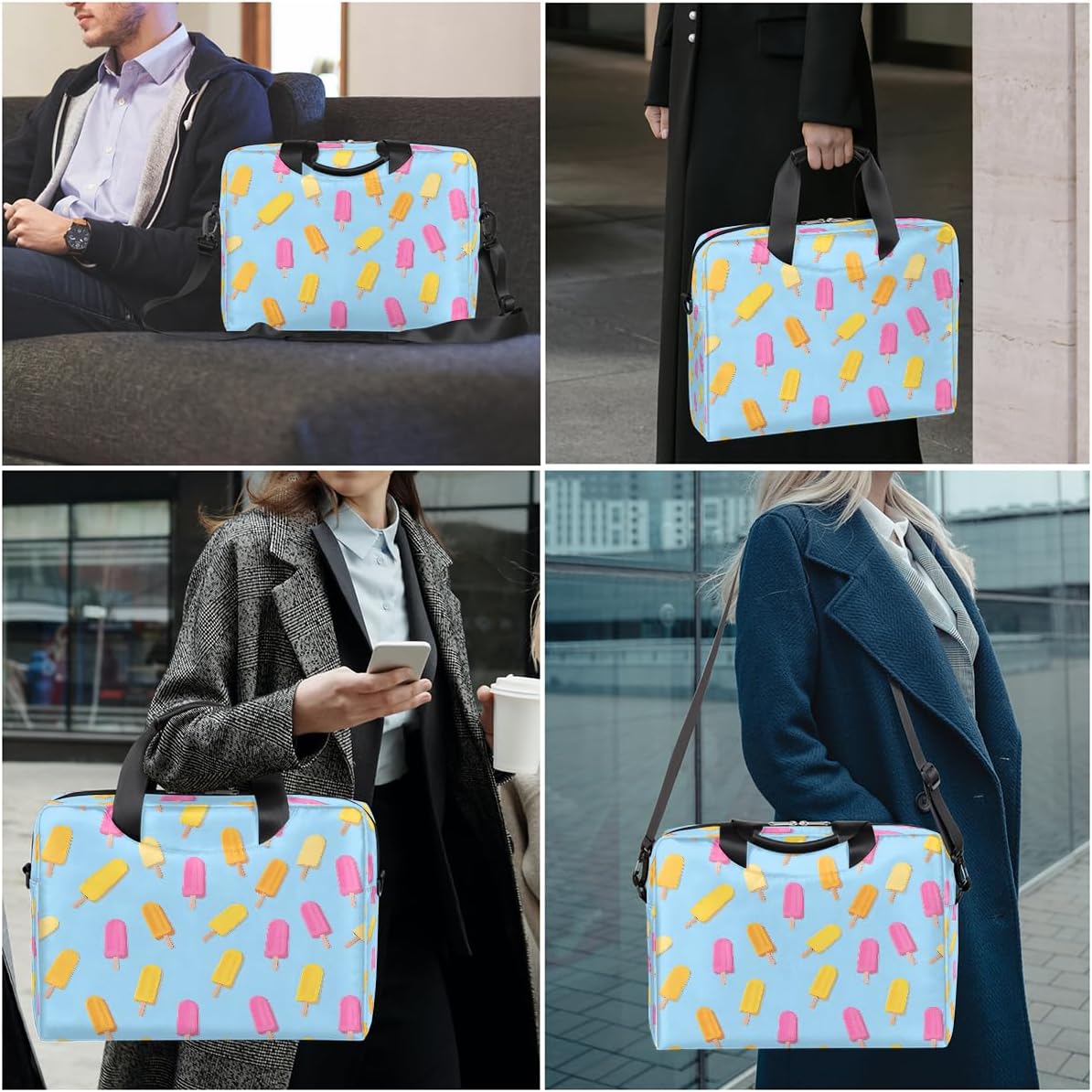 16 Inch Leopard Laptop Bag Carring Computer Shoulder Handbags for Work image 2