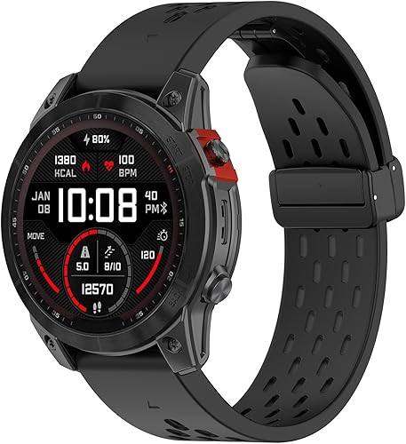 Miniatura 4 de LOKEKE Correa de repuesto compatible con Garmin Epix Pro  Correa de silicona de repuesto compatible con Garmin Epix Pro de 1.850 in  Fenix 7