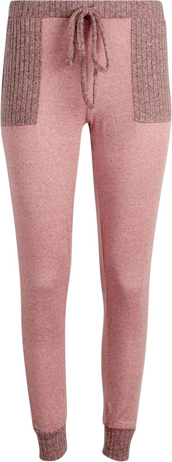 Lucky Brand Women's Pajama Set - 2 Piece Ribbed Hacci Long Sleeve and Joggers Sleepwear - Image 6