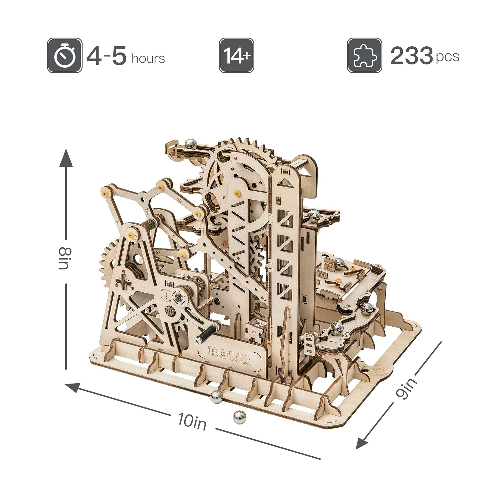 ROKR 3D Puzzle Moveable Airship Wooden Building Toy Kit
