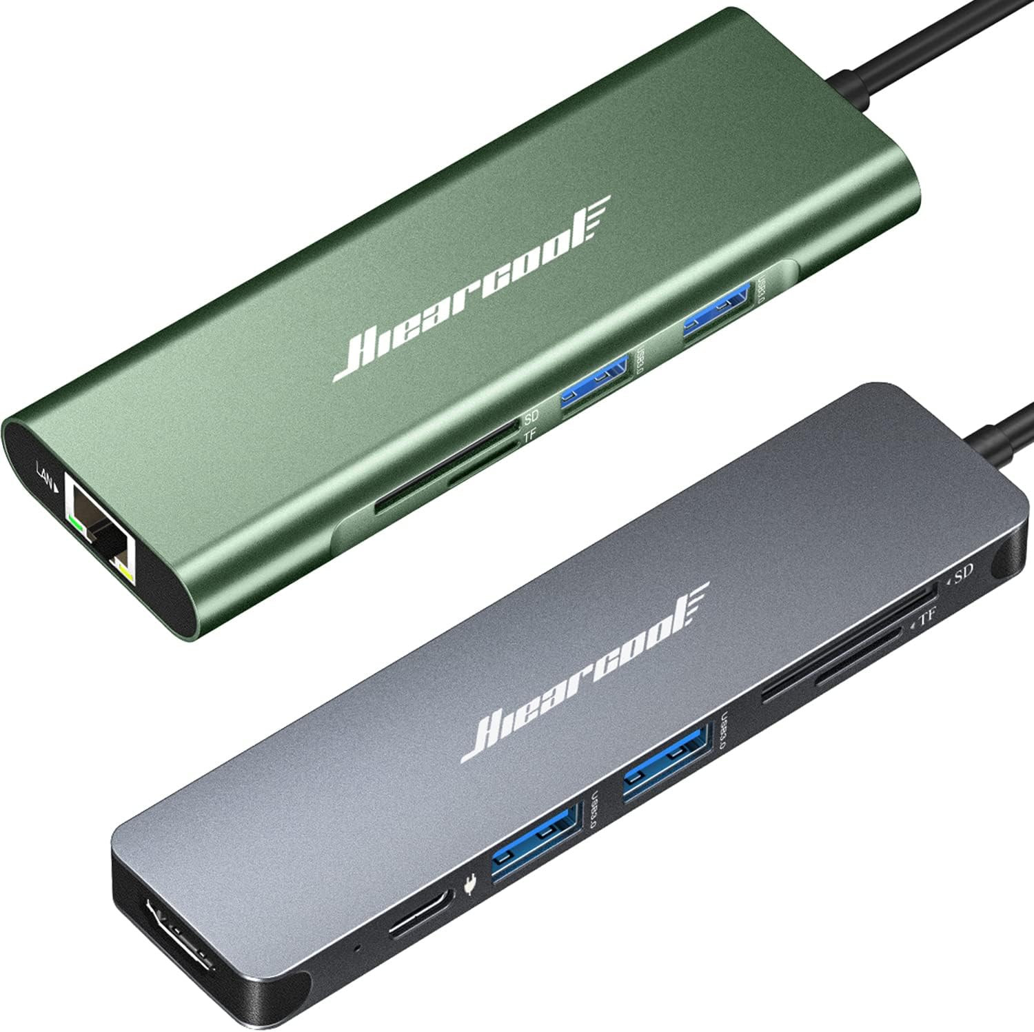 Hiearcool 7IN1 USB C Hub and 8IN1 USB C Adapter, Adapter USB C Dongle for MacBook