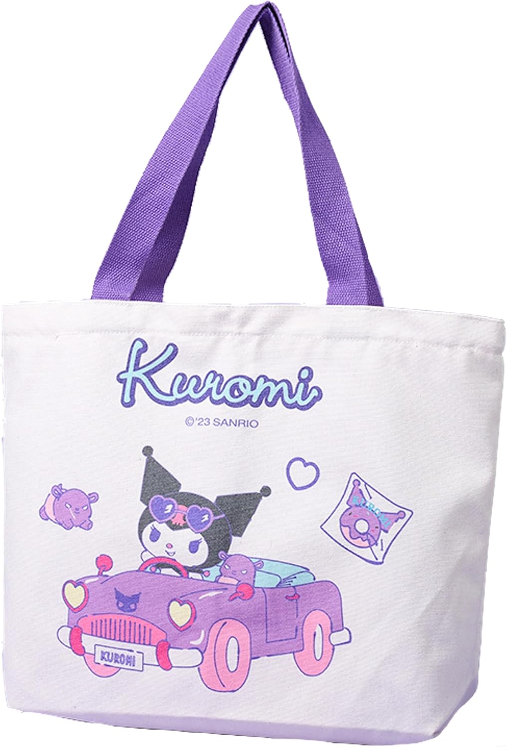 Everyday Delights Kuromi in Car Printed Tote Bag
