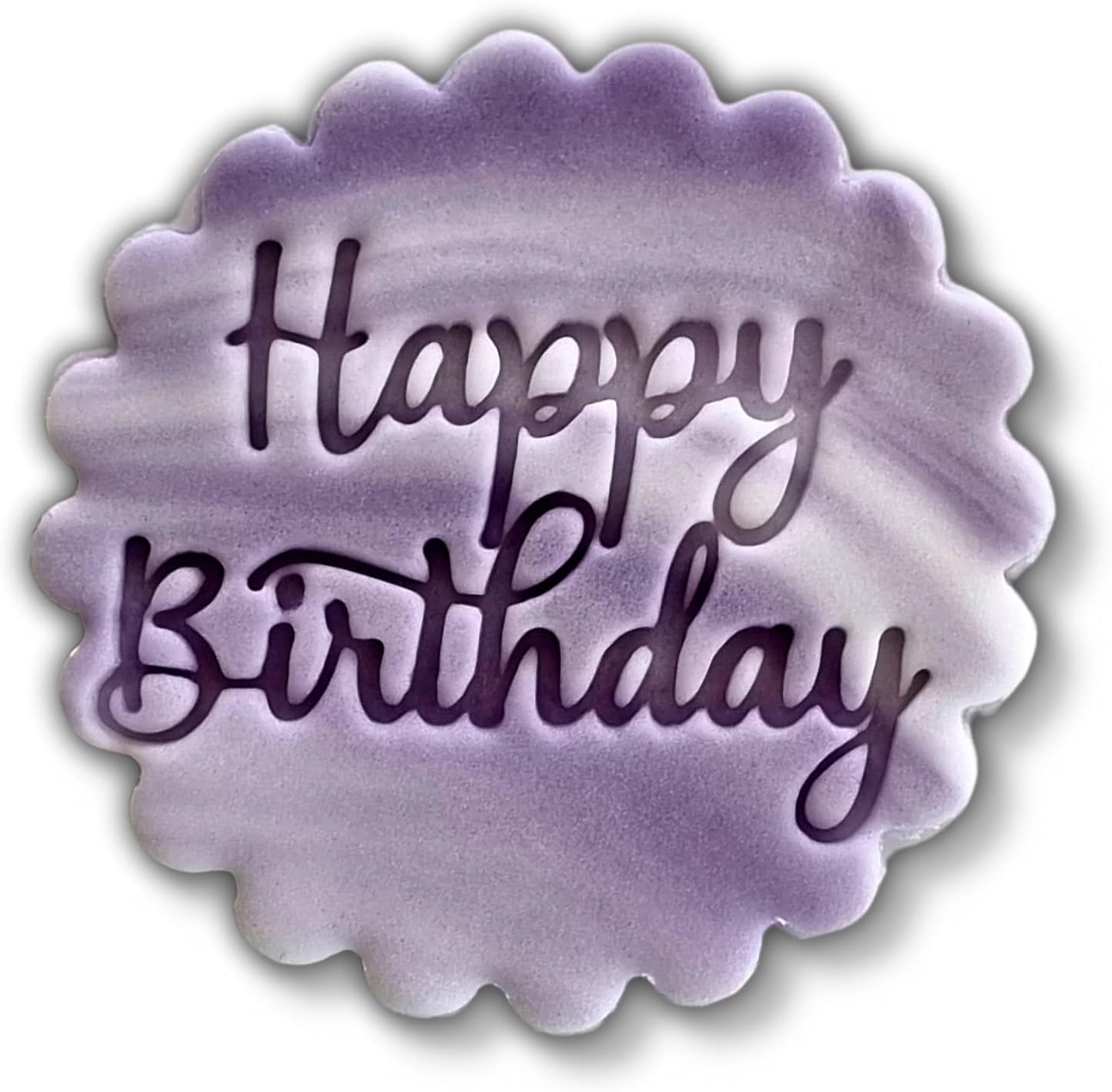 Happy Birthday Embosser Stamp for Icing Fondant Frosting Sugar Paste Cupcake Cake Cookie Baking Decoration (Pattern 1) - Image 3