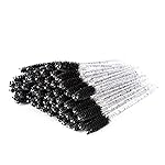 i-Laesh Crystal Mascara Sticks, Disposable Eyebrow Eyelash Brushes for Eyelash Extensions, Eyelash Makeup Tool, Pack of 100 (Black)
