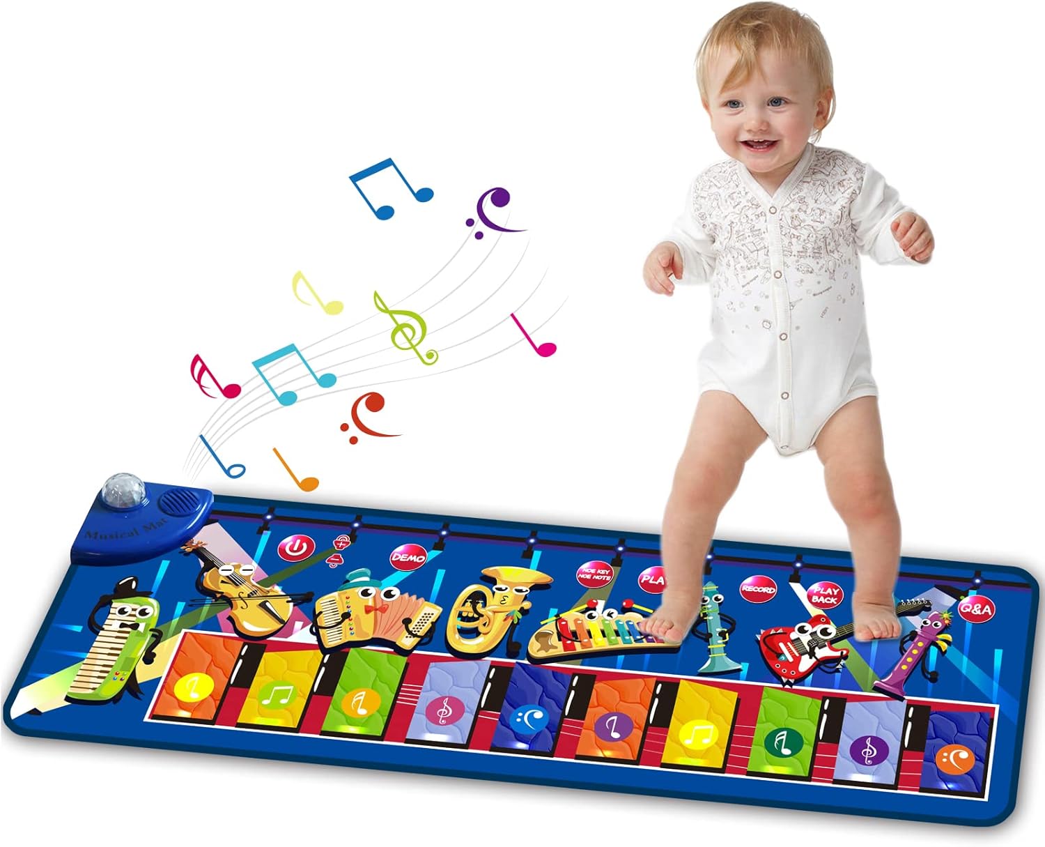 Musical Mats,Kids Music Piano Mats with 28 Music Sounds,Musical Toys Child Floor Piano Keyboard Mat Carpet Animal Blanket Touch Playmat Early Education Toys for Baby Boys Girls 1 2 3 4 5 Toddlers : Toys & Games