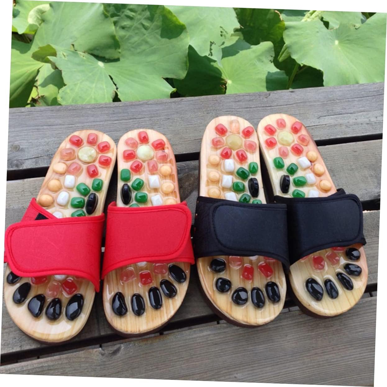 KOMBIUDA Foot Massager Slippers for Women - Pu Eva Massage Sandals to Relieve Foot Pain Improve Circulation and Soothe Tired Feet at Home