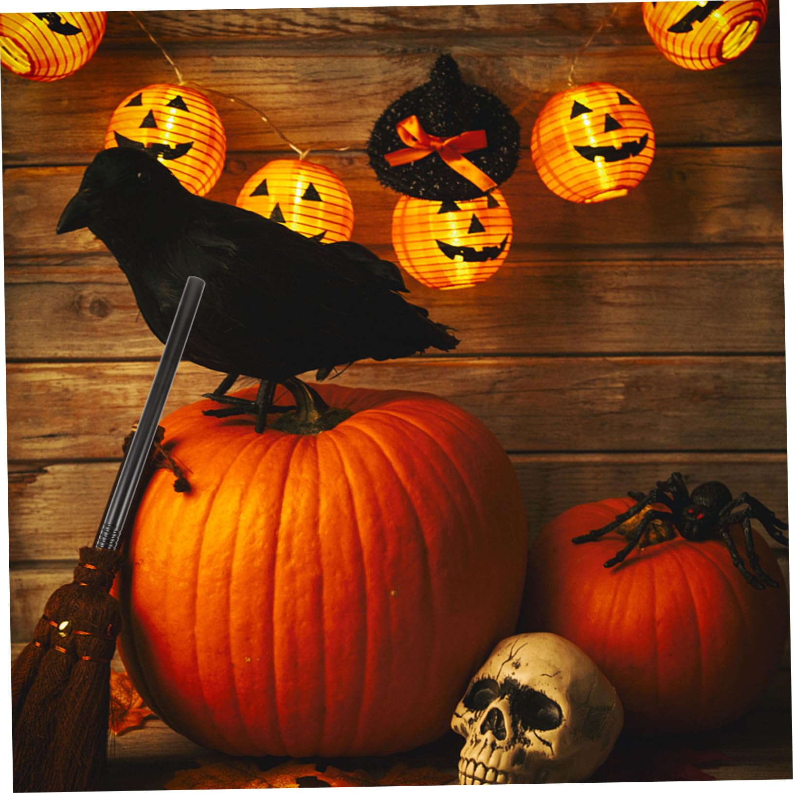 STOBAZA 4pcs Halloween Witch Broomstick Accessories Halloween Witch Broom Replacement Rod Witch Broom Stick for Performance Householde Broom Replacement Witch Broom Rod Broom Pole Plastic