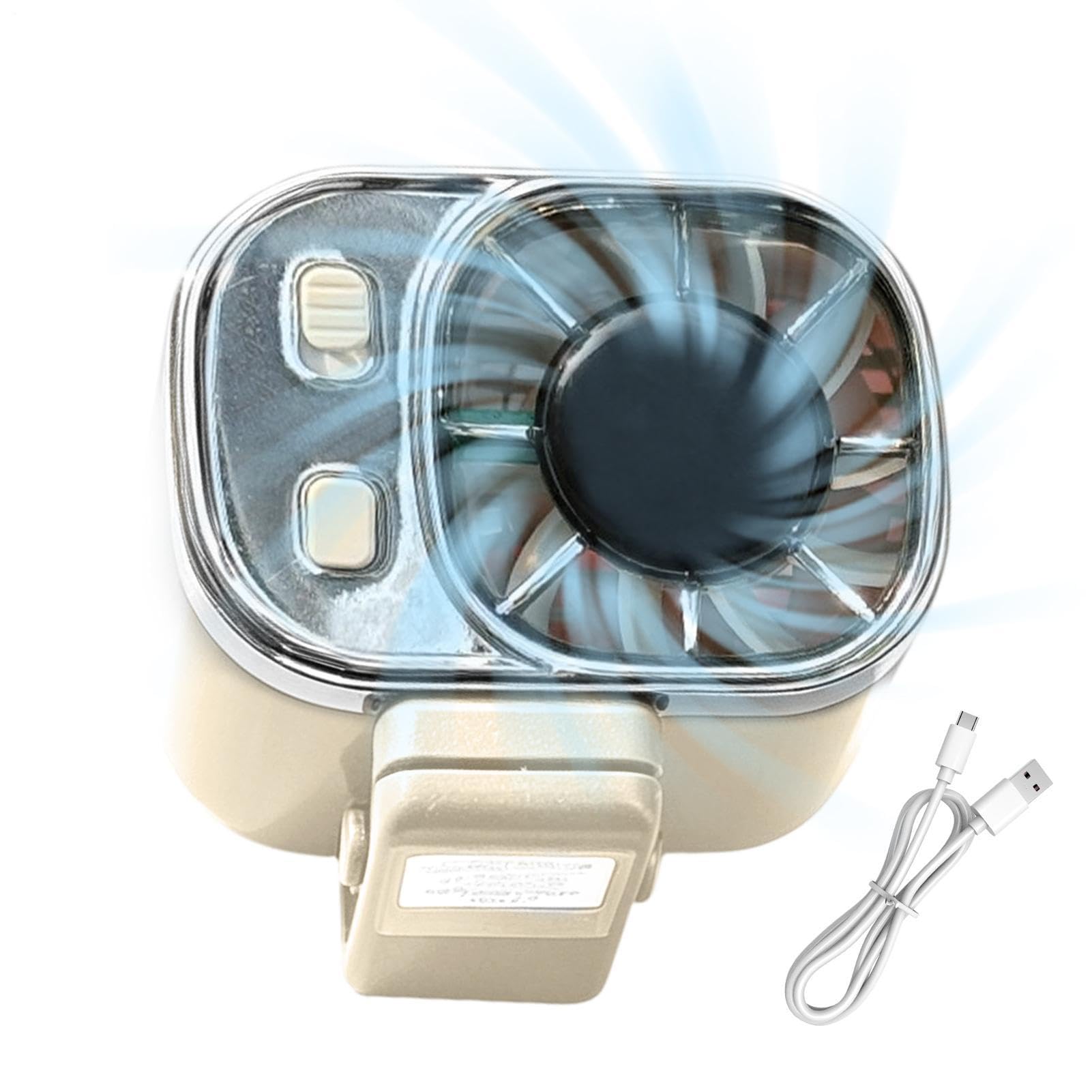 Ventilador de cuello para evitar el sudor con pantalla digital y carga USB 1