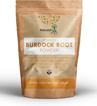 Nature s Root Organic Burdock Root Powder 125g   Premium Herbal Powder for Smooth Blends & Daily Wellness   100% Pure, Vegan & Additive-Free