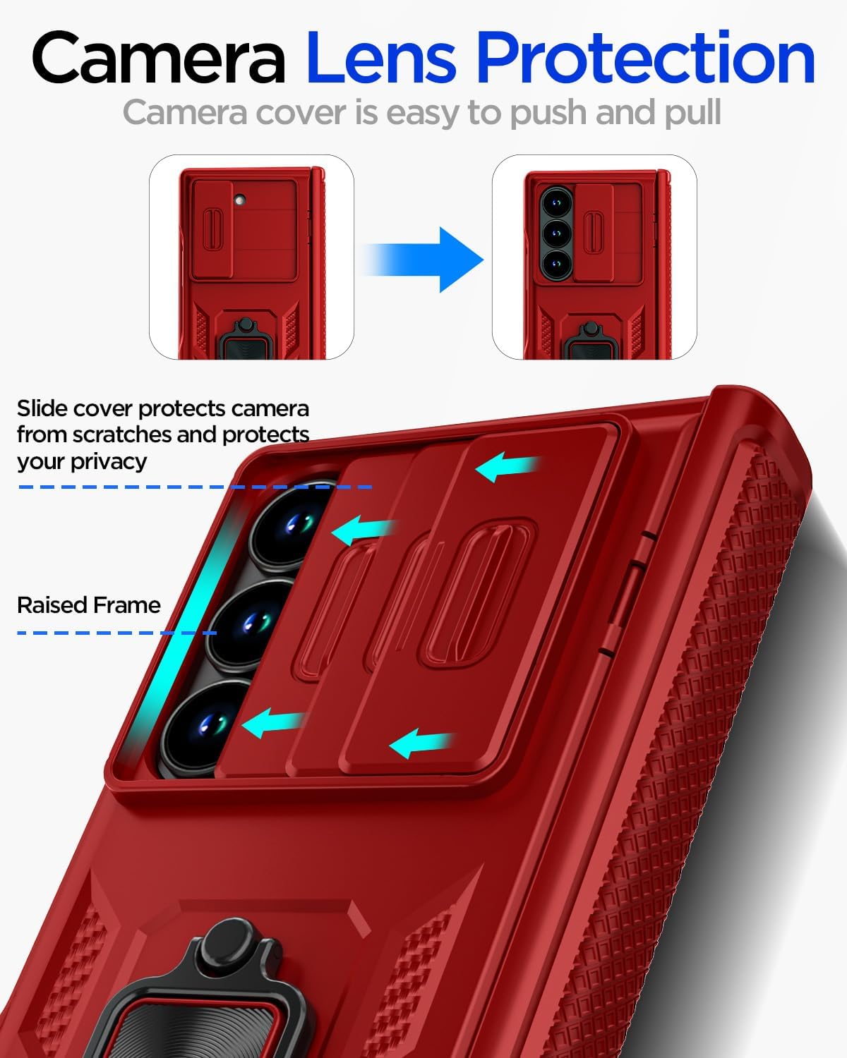 AICase for Samsung Galaxy Z Fold 6 Case [Heavy Duty Protective][Camera Lens Cover][Hinge Protection][360°Ring Magnetic Kickstand] Rugged Shockproof 360 Full Protective Phone Cover for ZFold 6 2024_2