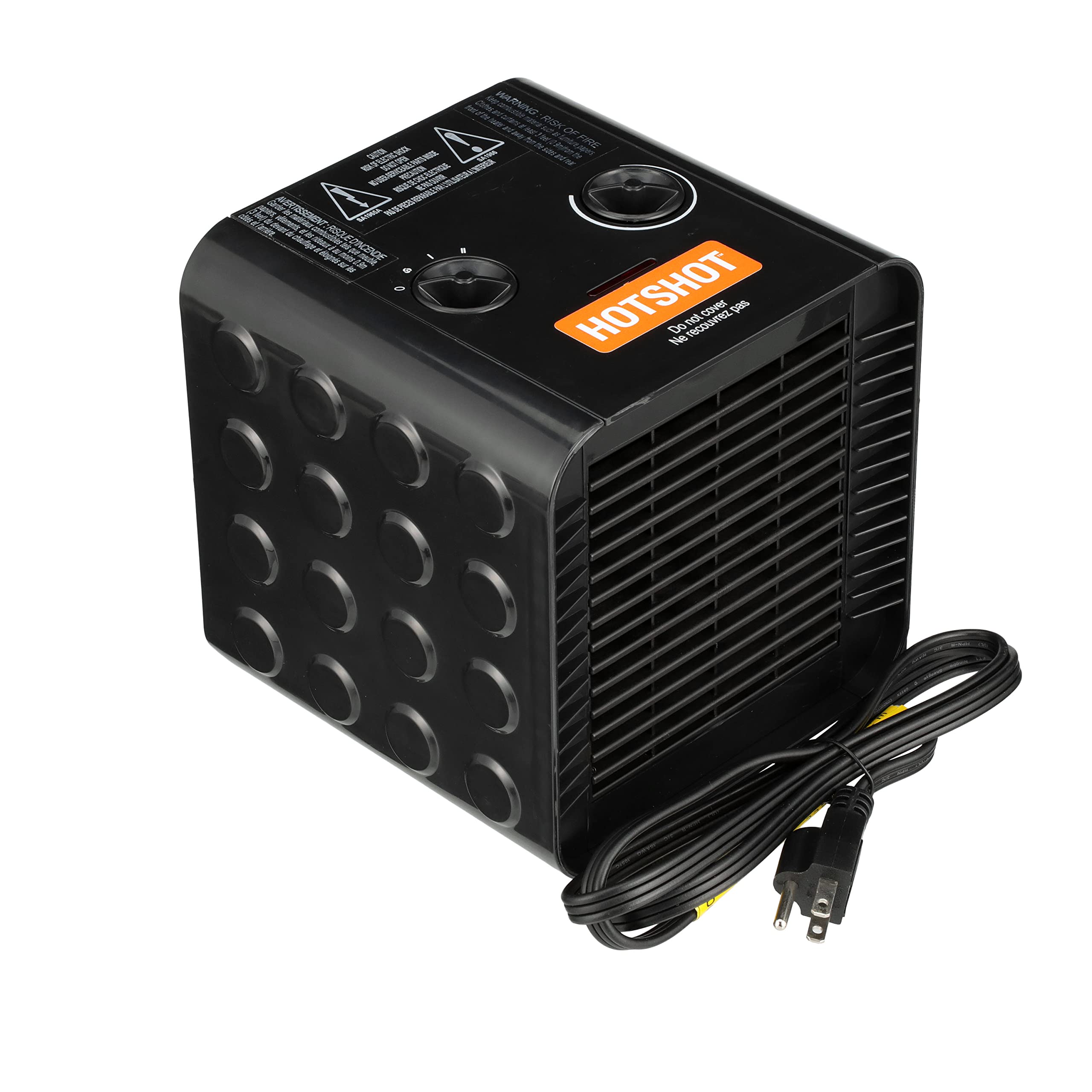 Amazon.com: HotShot™ Ceramic Heater, High/Low Heat Settings, up to 1500  Watts and 5100 BTU/hour, Black, 1 count, Model Number: 9316CABBX : Home u0026  Kitchen