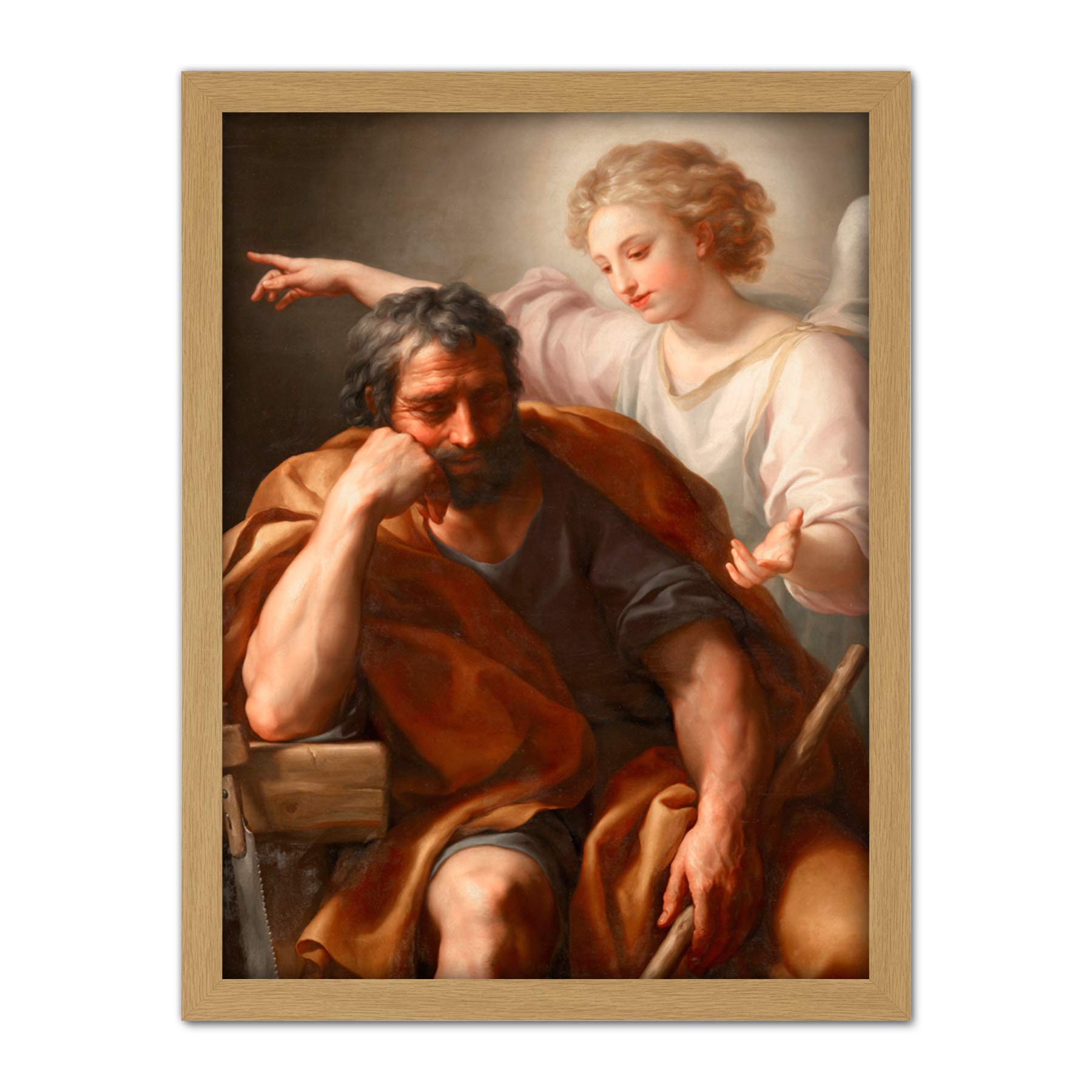 Anton Raphael Mengs The Dream Of St Joseph Large Framed Art Print Poster Wall Decor 18x24
