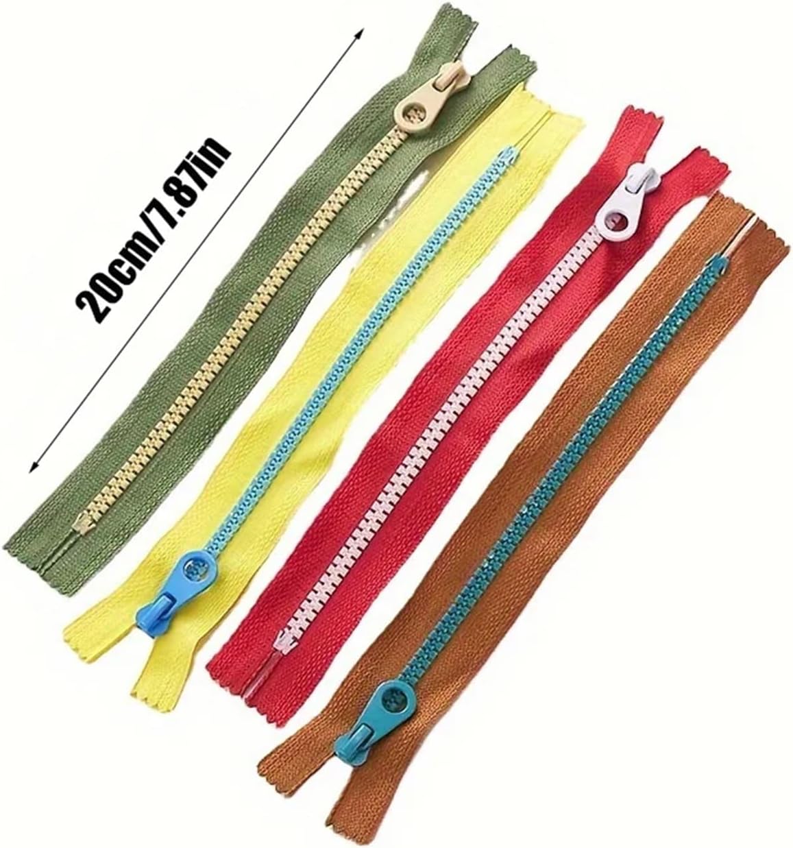 Invisible Zipper 30 Pieces of Resin Zippers, Self-Locking Opening Suitable for Jacket Zipper Accessories. for Clothes(Yellow)