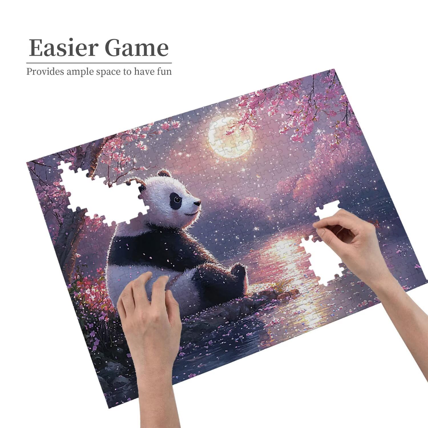 Puzzle in Legno per Adulti 1500 Pezzi | Luna Panda| Giocattoli Educativi | Puzzle Adulti E Famiglie Decor | Dimensione Di 87x57cm | Regalo Adultis | Regali Natale (Formato: 34.8x22.8in) o-942