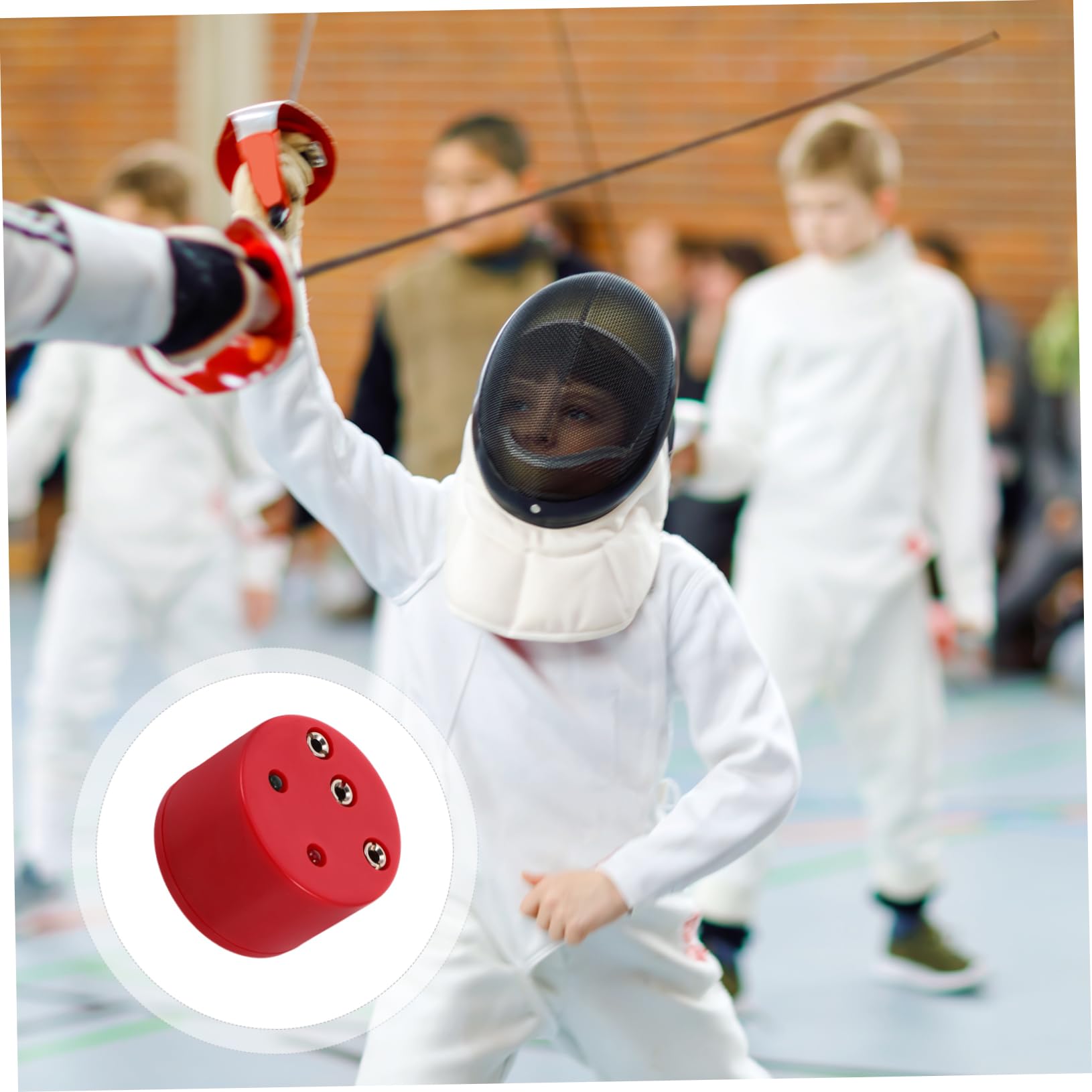 Yardwe Probador de Aparatos de Esgrima para Épée y Equipo de Esgrima, Diseño Multifuncional Fácil de Usar, Material Plástico y Cobre, Adecuado para Entrenamientos Profesionales