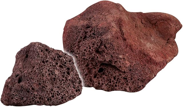 Foto 2 de 2 de Sera Rock Red Lava L 16 - 23 cm - Piedra de Lava roja Oscuro con Superficie porosa