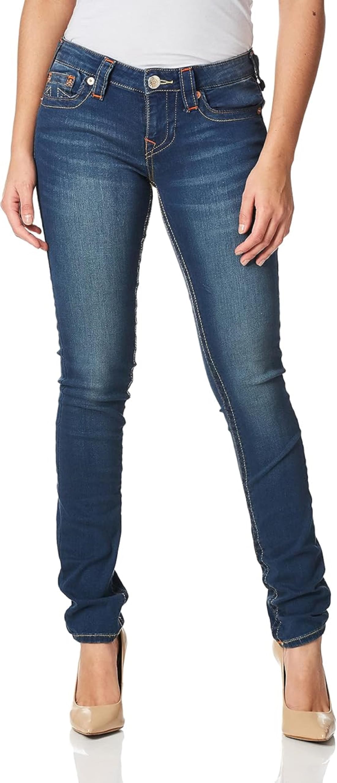 True Religion Women's Stella Low Rise Skinny Jean, Dreamcatcher, 34