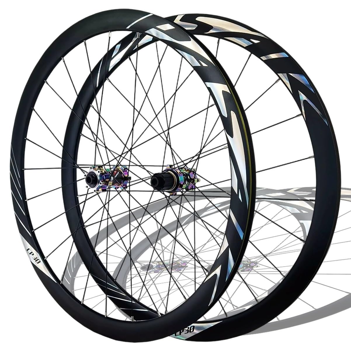 HOMSXPAC 700C Thru Axle Road Bike Wheelset Front Rear Aluminium Alloy Rims Disc Brake Hubs For 8 9 10 11 12 Speed Cassette