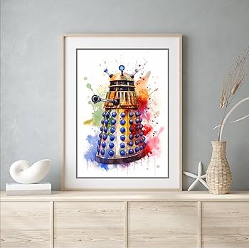 Beauitiful vivid fine art print of a Doctor Who Dalek