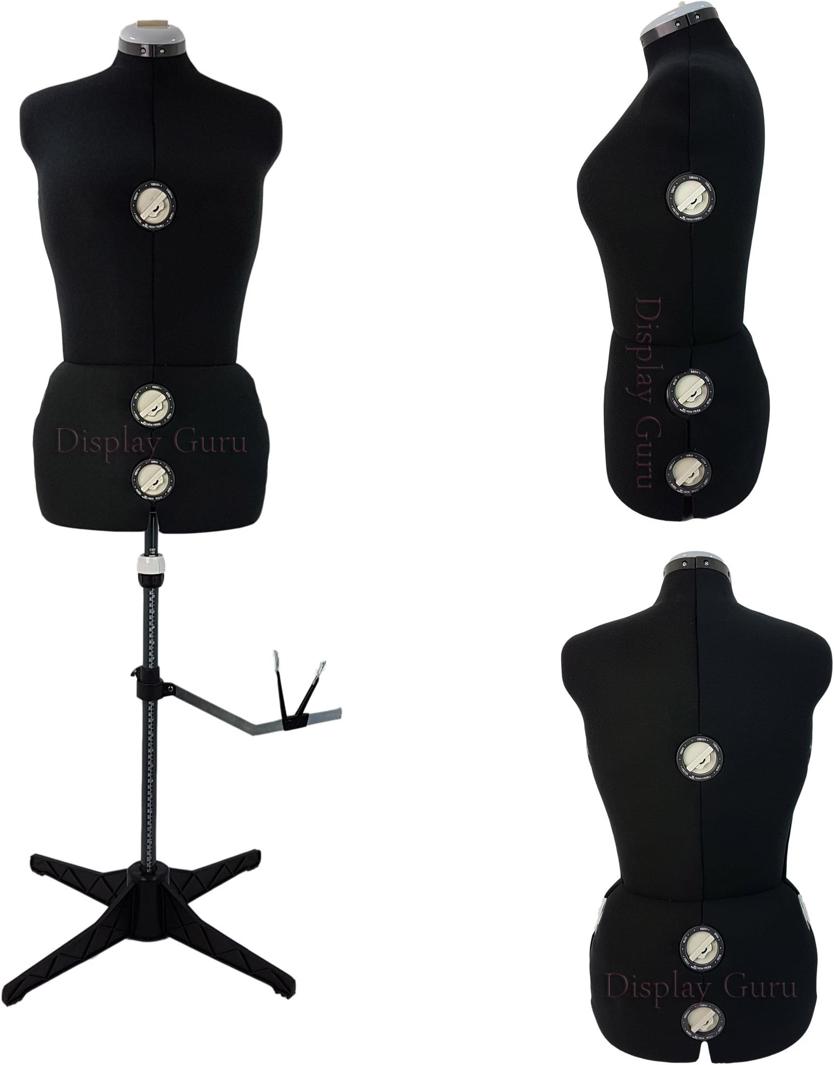 Adjustable Black Tailor Dummies Tailors Dummy Female Dressmakers Mannequin UK Size 14-22