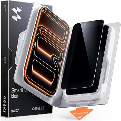 SMARTDEVIL 2 Pack Privacy Screen Protector for iPhone 17 Pro, Anti-Spy