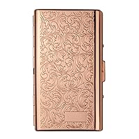 Vista 9 de Caja de metal para cigarrillos, pequeña funda para cigarrillos, soporte de bolsillo abierto de doble cara con clip de resorte para 14 cigarrillos