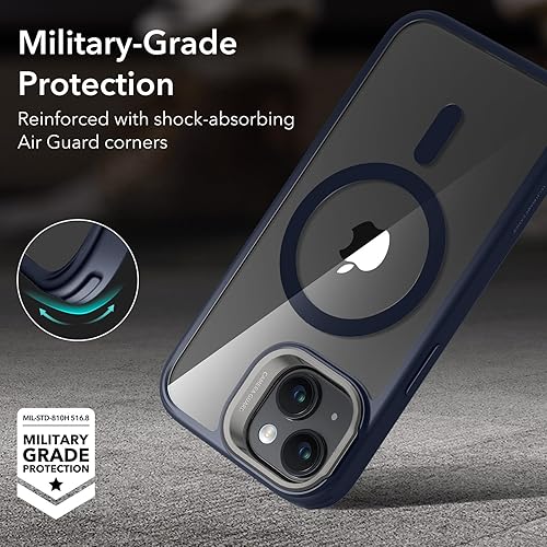 Miniatura 6 de ESR Funda para iPhone 15, compatible con MagSafe, funda protectora de grado militar, funda protectora con soporte integrado para teléfono, cubierta