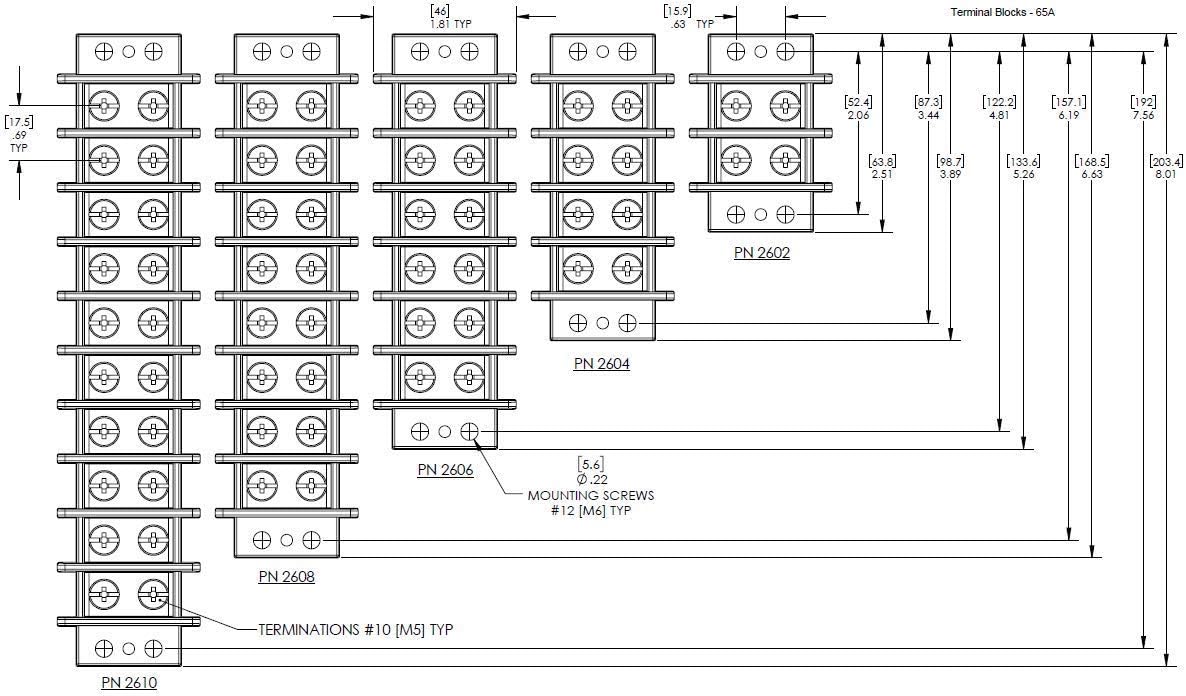 Terminal Blocks 20A - 65A