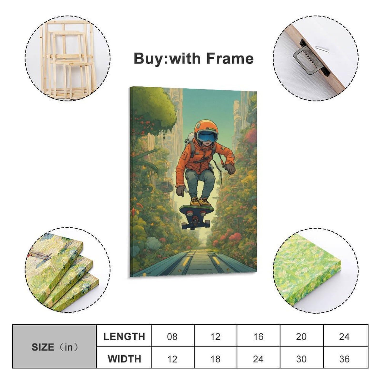 JIYAYCU Póster de deportes extremos, pintura decorativa para jóvenes, 40 x 60 cm