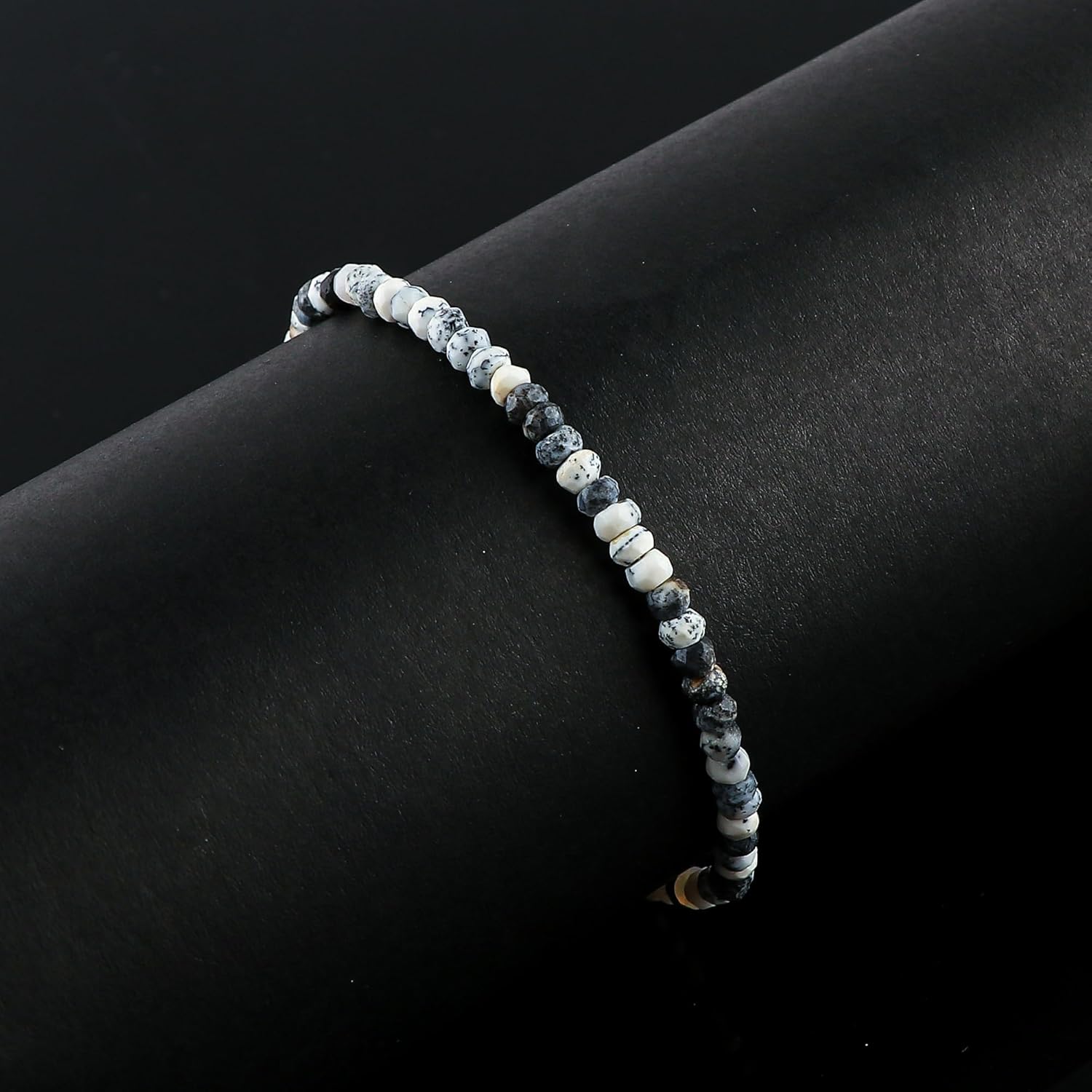 Natural Gemstones Beaded Bolo Bracelets, Assorted Beads Stones, Handmade Boho Hypoallergenic Jewelry for Women, Chakra Healing Crystals, Silver Adjustable Chain-6+4inch - Image 3