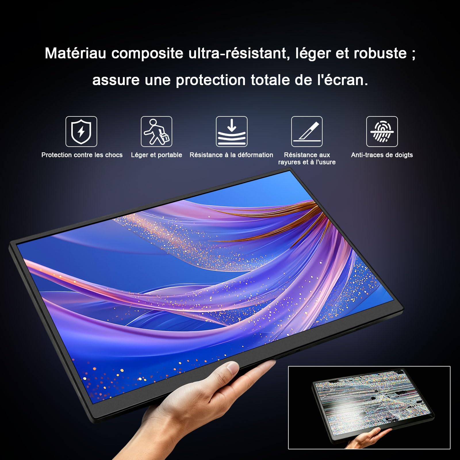 Przenośny monitor do gier 18,5" 120 Hz 1080p IPS, kompatybilny z PC/PS5/Xbox/Switch
