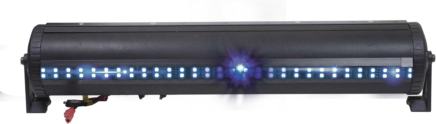 Арткы view of the Bazooka G2 Party Bar showing the full-length LED strip.