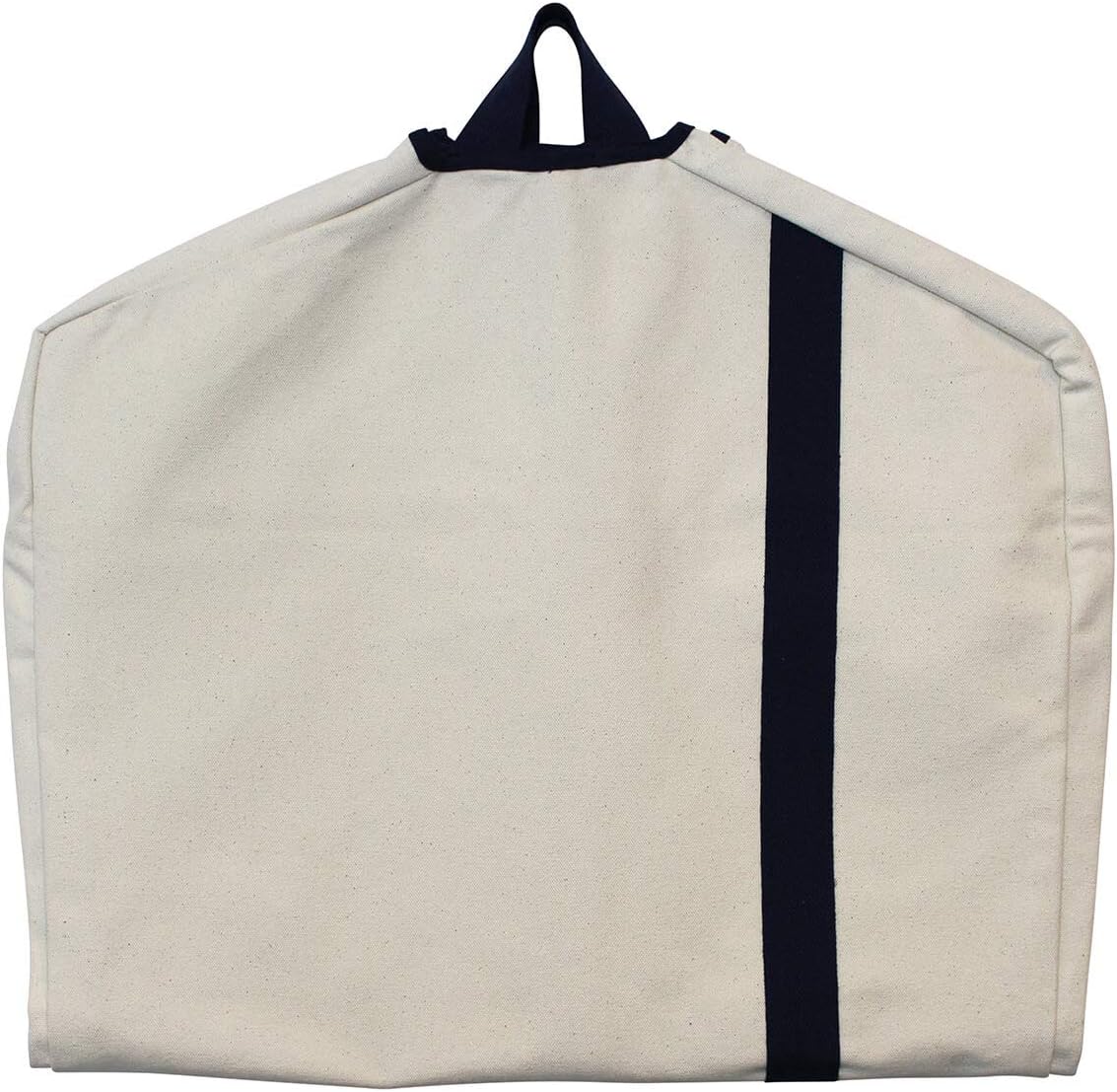Garment Bag for Storage and Travel, Eco-Friendly, High Quality and Durable 18 oz Cotton Canvas, Natural and Navy Blue