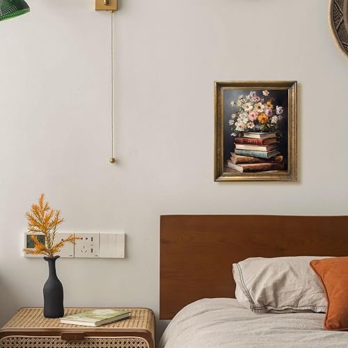 Miniatura 6 de Arte de Lienzo para Pared Moody Flower Books Póster Floral Vintage Impresión Arte de la Naturaleza Estético Flores Silvestres de Primavera Arte de