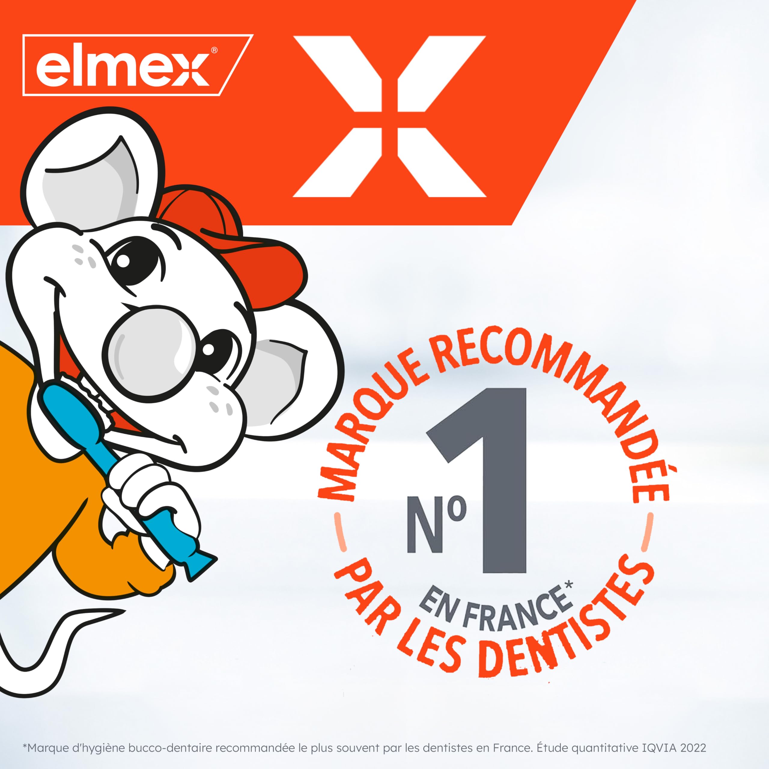 ELMEX - Dentifrice douceur enfant 0-6 ans, protection anti-caries adaptée, tube 75 mL - Le lot de 12