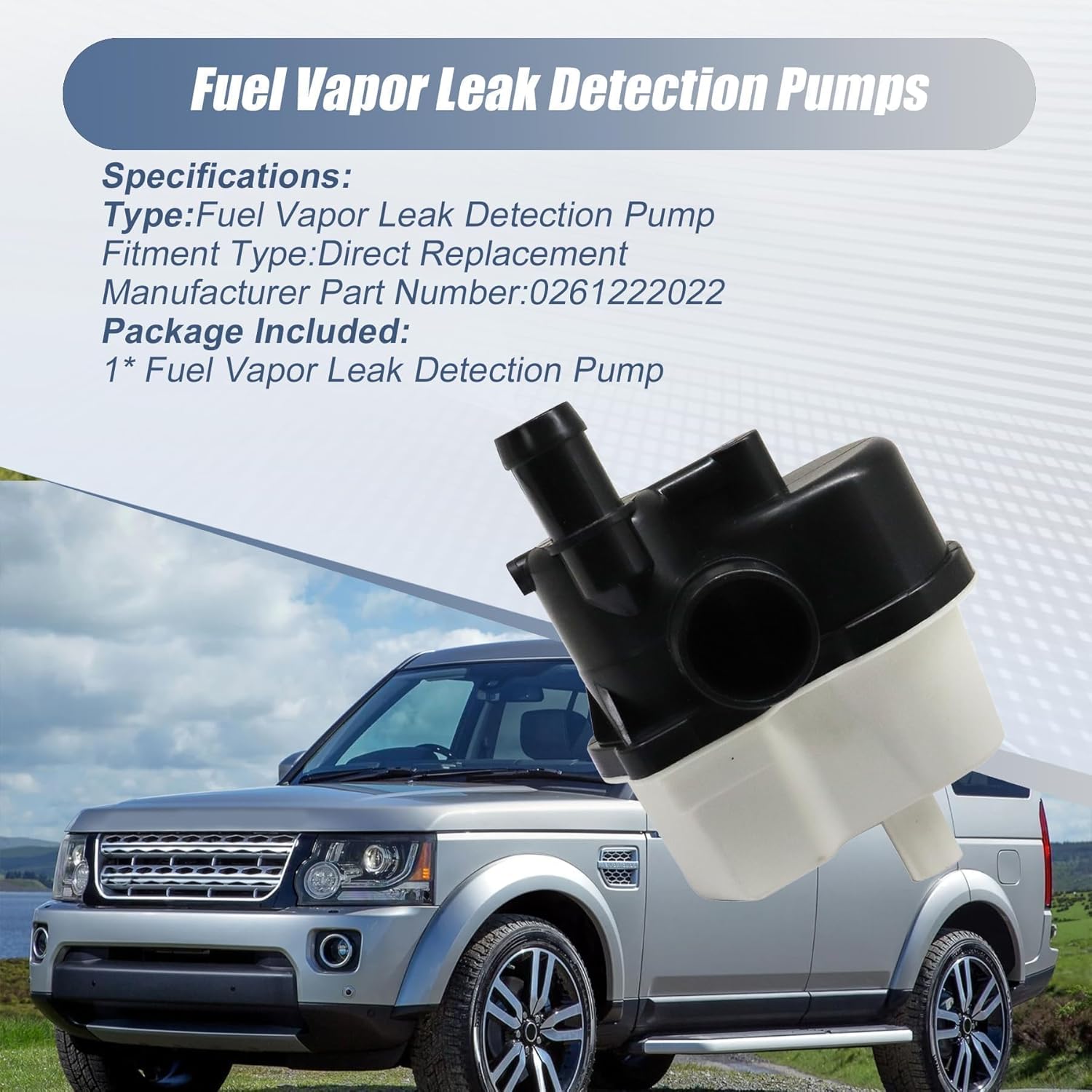 Priprilod Fuel Vapor Leak Detection Pumps Evaporative Discharge Fit for Land Rover LR2 LR3 LR4 Range Rover Sport Evoque Velar Fit for Jaguar E-Pace F-Type XE XFR XJ Fit for Volvo #0261222022